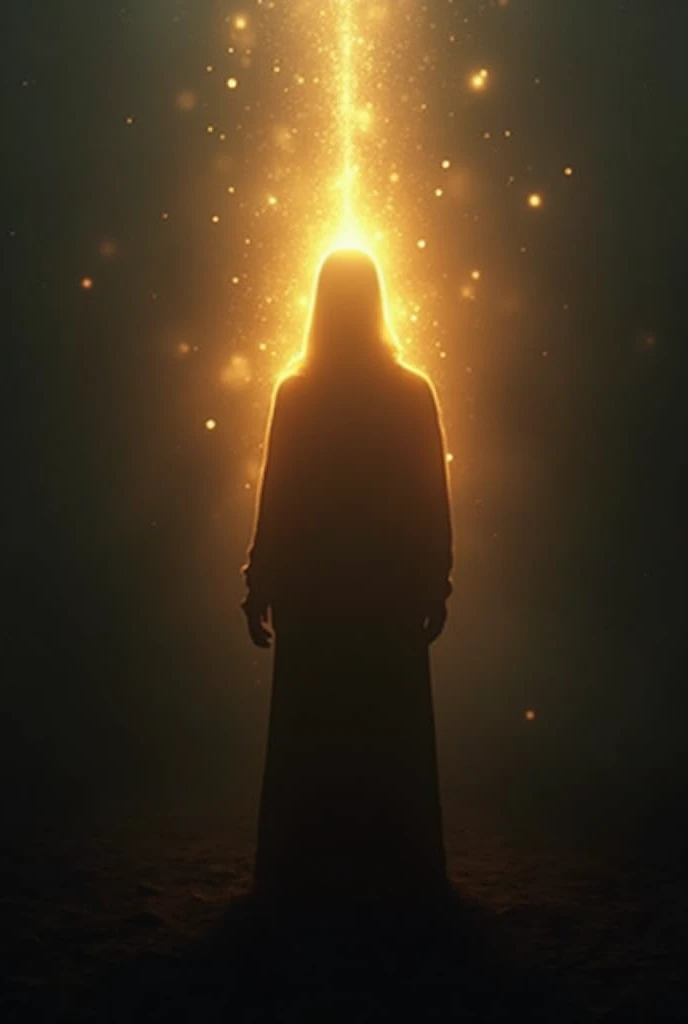 A glowing light inside a silhouette of a person, representing internal wisdom.