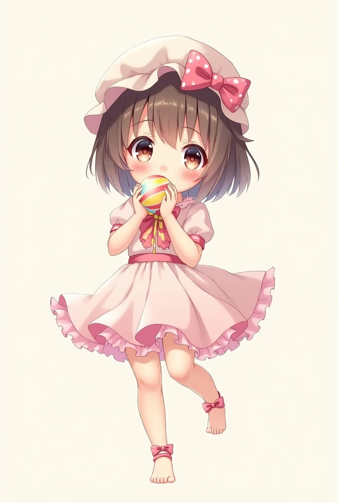 LITTLE GILR, Lolli, barefoot, showing feet, anime, high resolution, no extra limbs, perfect.