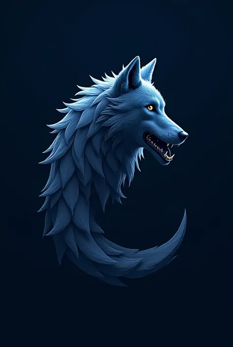 Can you provide a Picture of a "E" fonts with a dark blue color with wolf design, thank you Ill appreciate it if you provide some and it should have a printable trace area