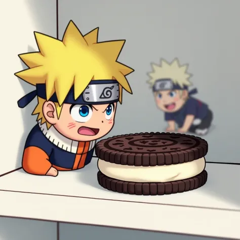 oreo on the shelf, Naruto, Sasuke, 