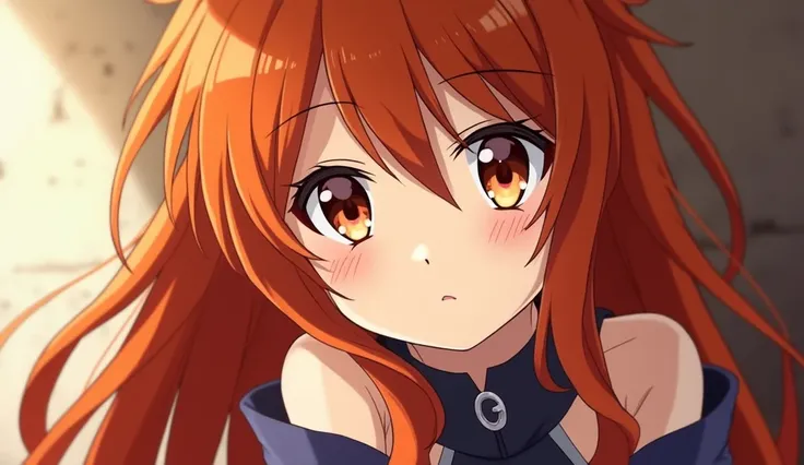 make me an image of the character called colette from the anime wistoria wand and sword, It is exactly important that the character looks like Colette, she has orange hair and eyes matching her hair color, this image should be suggestive, in a sensual way ...