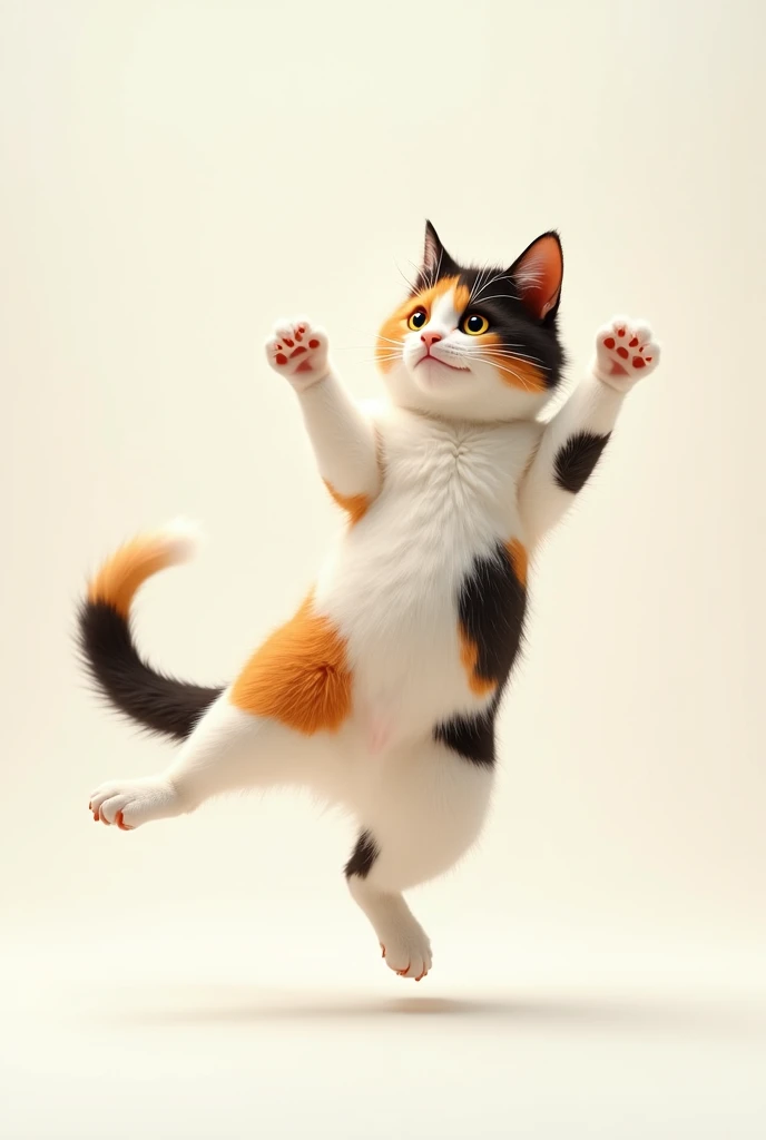 Calico cat dancing