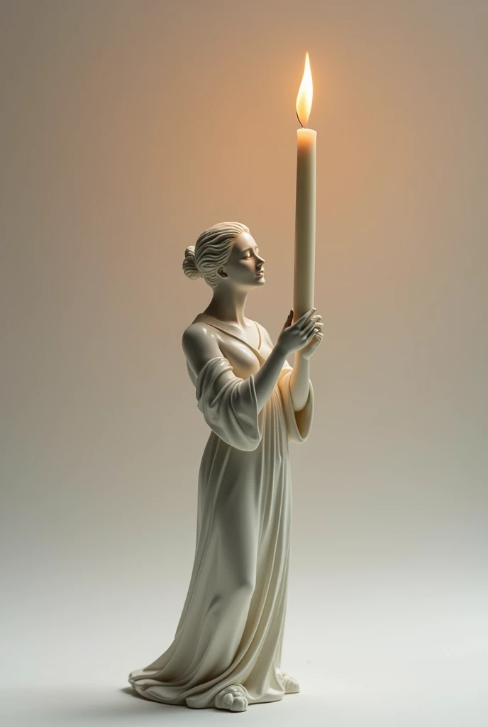 decor element candlestick in the form of a figure holding a candle