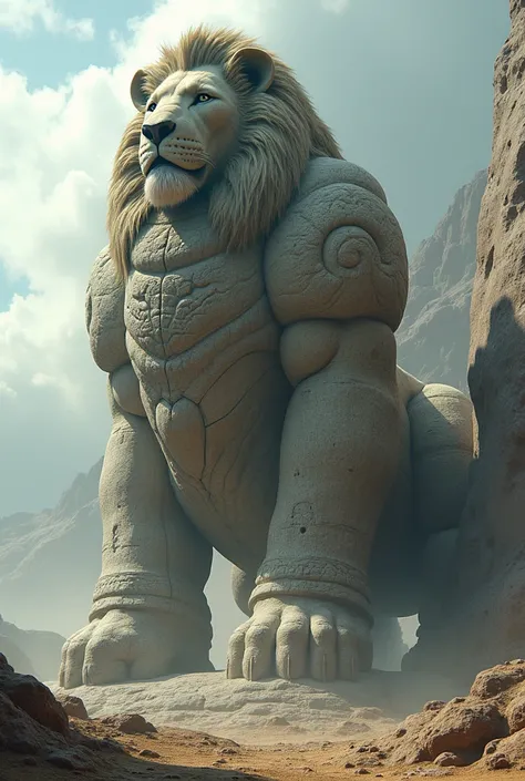 Big stone+Lion fusion hybrid High Resolution, Masterpiece, Best Quality, Detail, HD, High Details, Quality, High Quality, Super Detailed, UHD, 