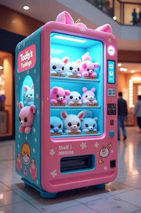 shopping mall machine with several toddy&#39;s inside to pick up