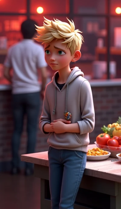 Boy teen the movie Adrien agreste her stomach is hungry and growling miraculous Ladybug