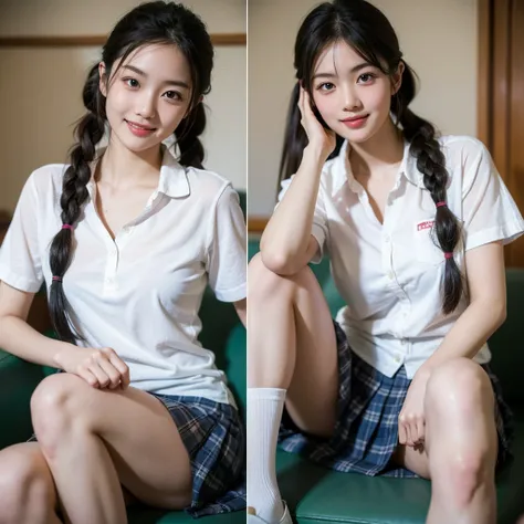 (Highest quality:1.4),(Realistic:1.2),(超High resolution, RAW Photos:1.4),(High resolution, Ultra-detailed:1.2),(8k:1.2),Beauty,cute,young,The face is well-proportioned,Real,Japanese,Looks young,Elementary school girl,whole body,Student Uniform,Leg spread,Y...