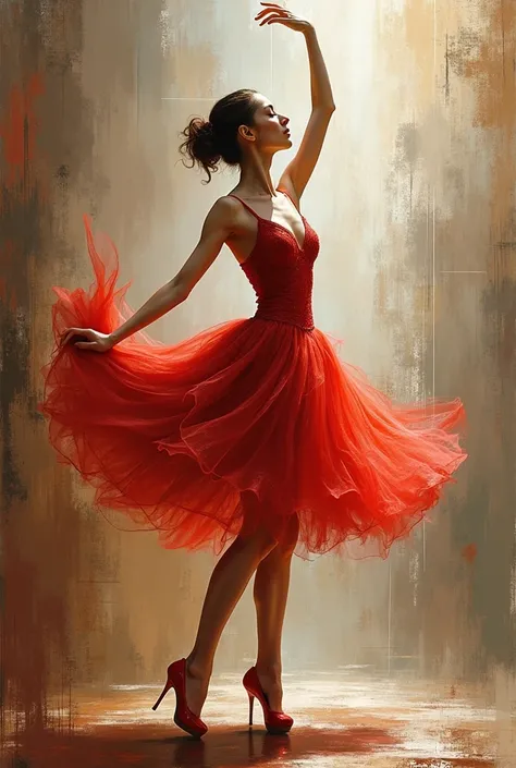 Expressionist artwork images ballerina di salsa