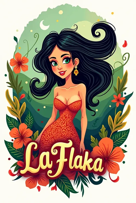 logo for a restaurant called la flaka