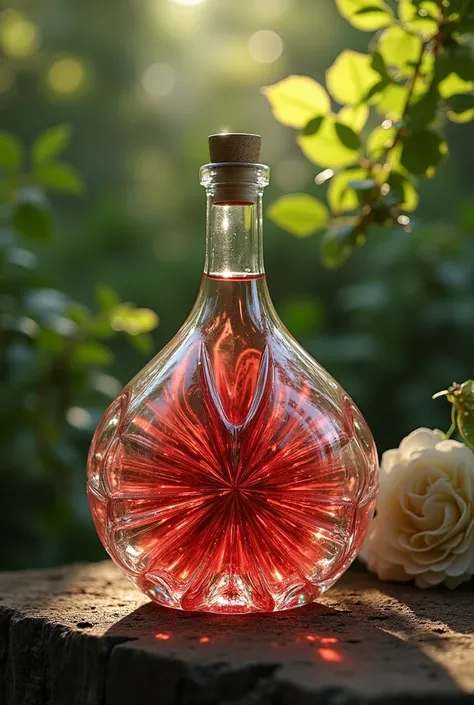 Flower shaped wine bottle 


