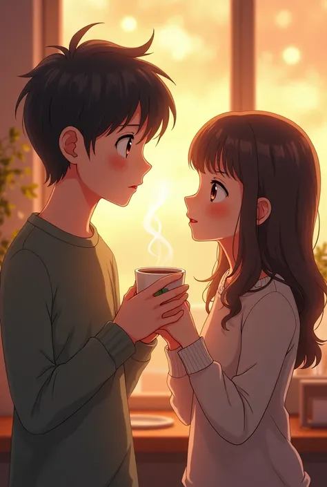 Anime  just hand holding coffee 