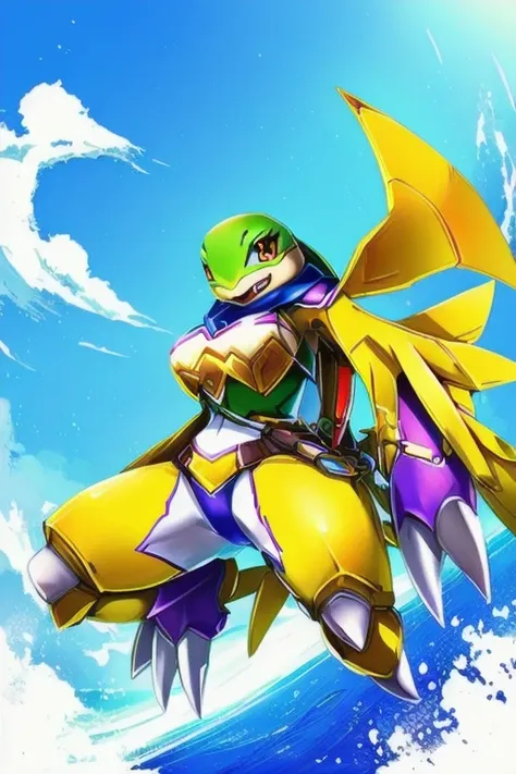  Female turtle Digimon style 