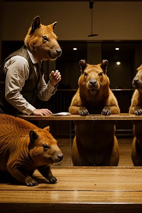 capybaras deputies at the negotiating table