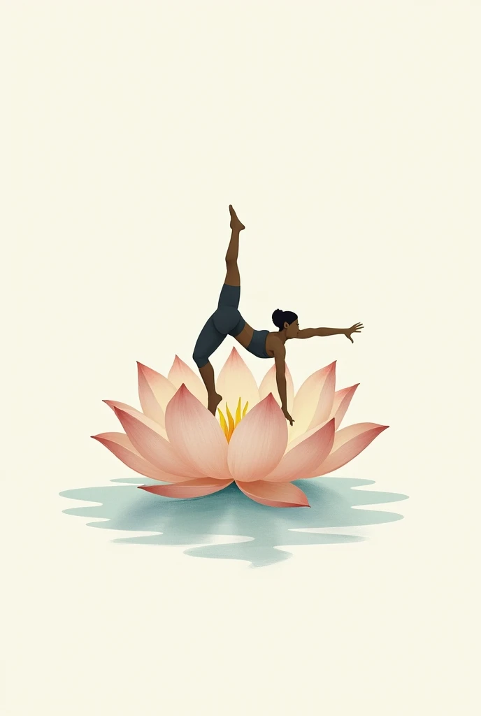 Create a design of a lotus flower with a pilates movement for a pilates studio logo 