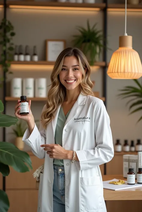 Doctor with essential oil brand Ananatur