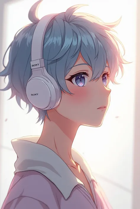 Make me a boy with white sony headphones, what an anime type boy 
