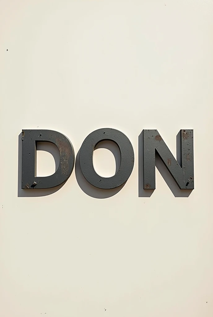 Large letters to post that say DON