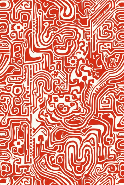 Japanese red pattern
