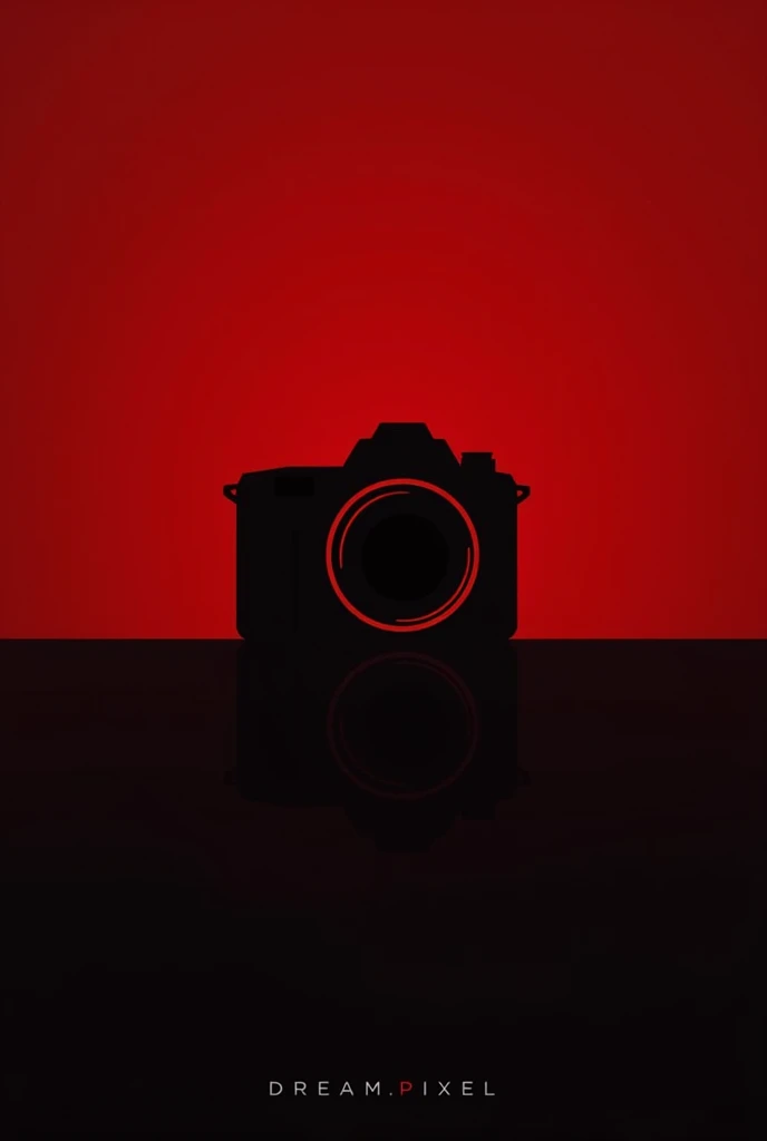 make the logo for photographer red and black FROM "🅳🆁🅴🅰🅼.🅿🅸🆇🅴🅻". Camera logo
