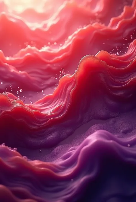 Red and purple abstract liquid waves