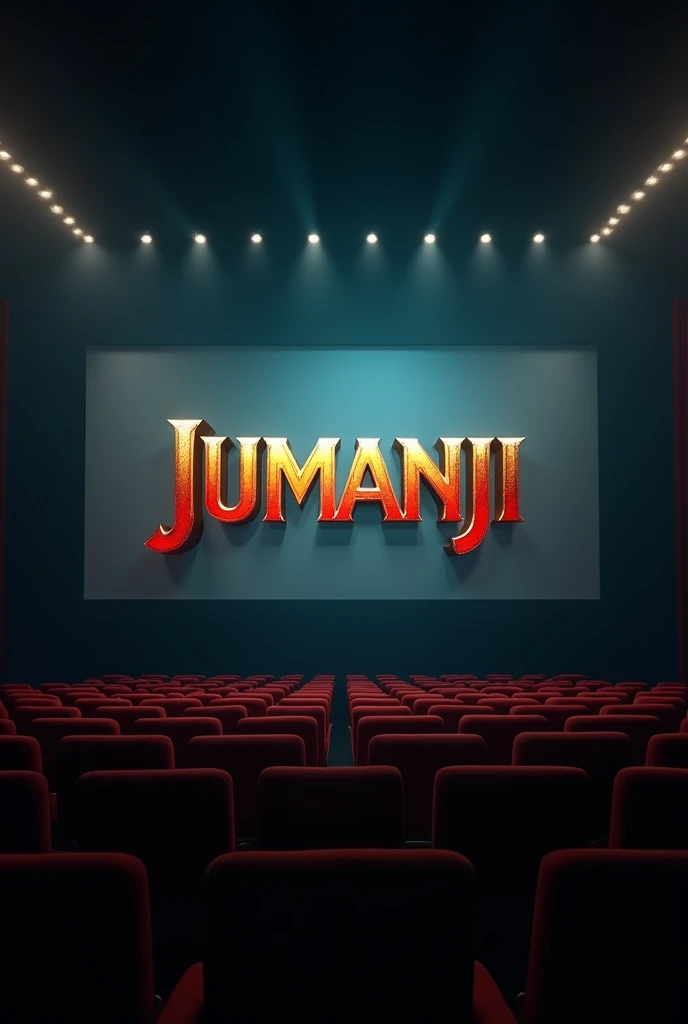 In cinemas with jumanji typography

