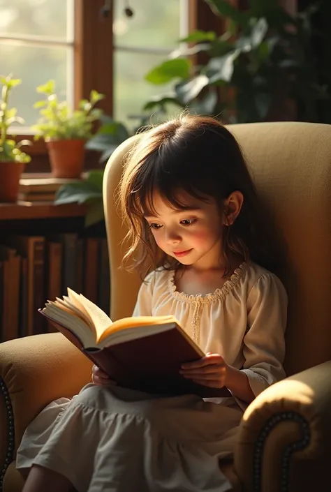 Girl reading a book 
