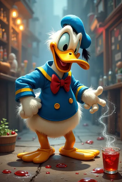 Donald Duck drunk 