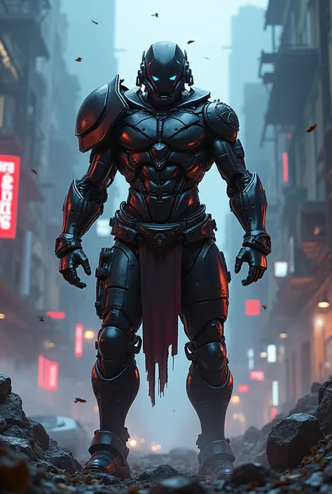 A cyberpunk berserker warrior 