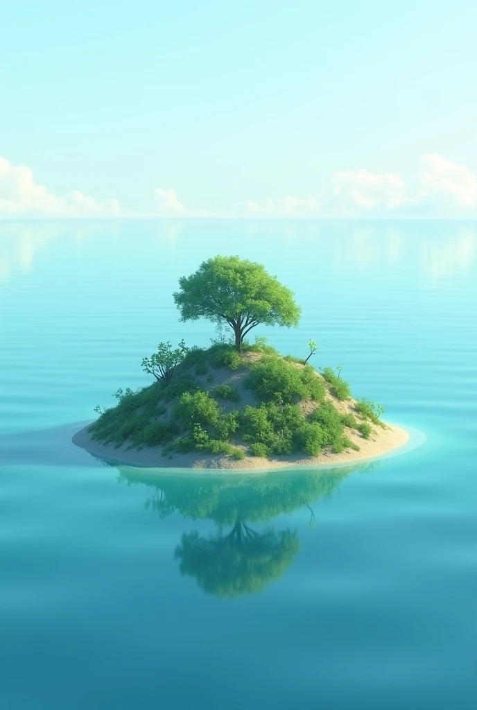 Simple iland in water 