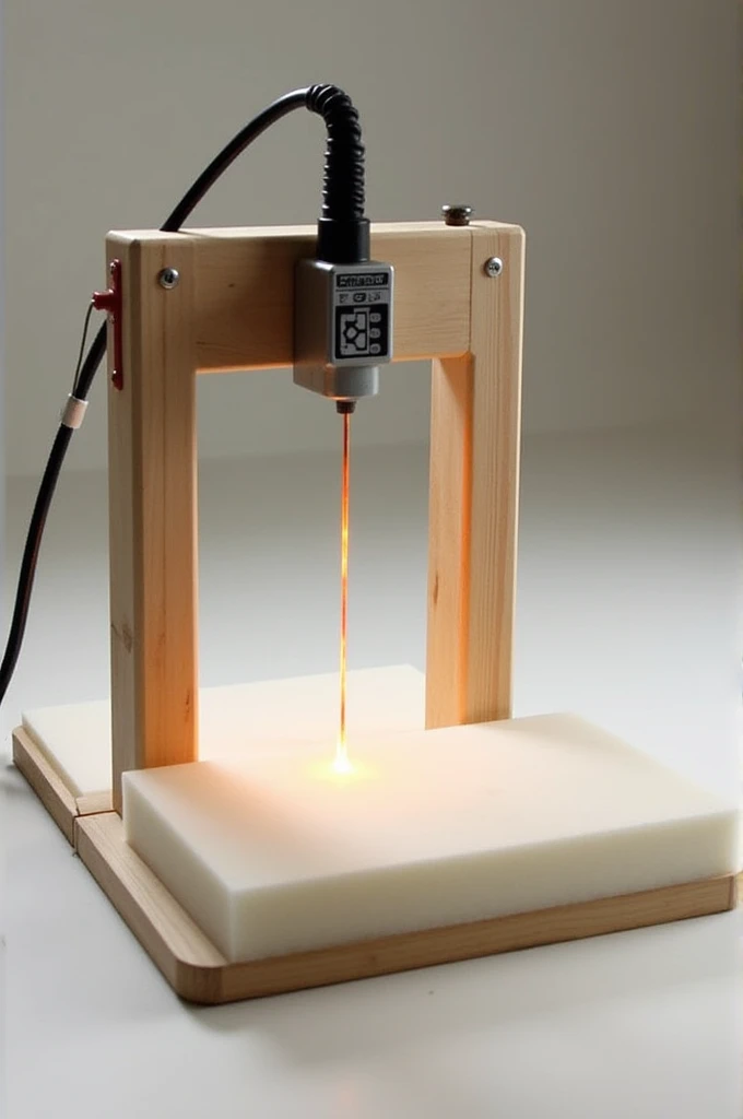 make a drawing as simple as possible of a 
### 1. **Hot Wire Foam Cutting Machine**

**Purpose:**
Build a simple machine to cut foam accurately, useful for prototyping, modeling, or craft work. O hot wire derrete a espuma conforme corta, allowing clean and...