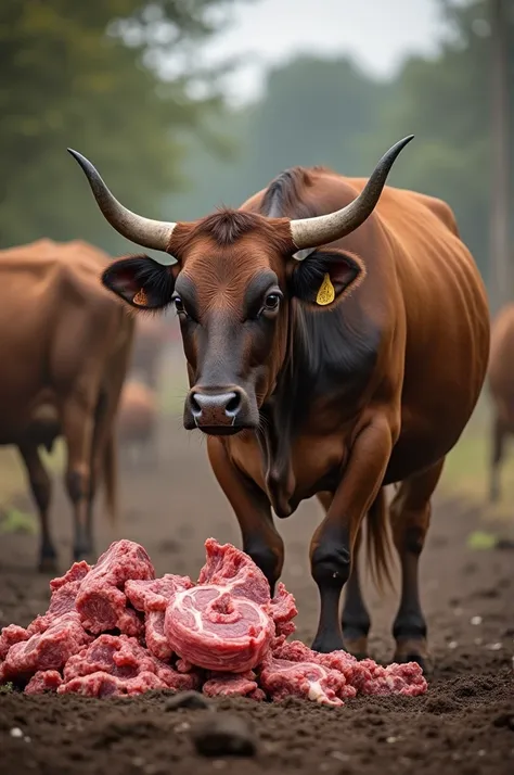 Cow killing for meat 