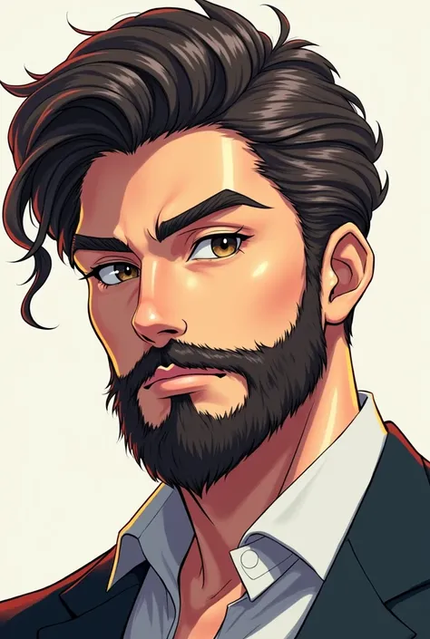 Sighma anime boy image for dp of instagram with beards
