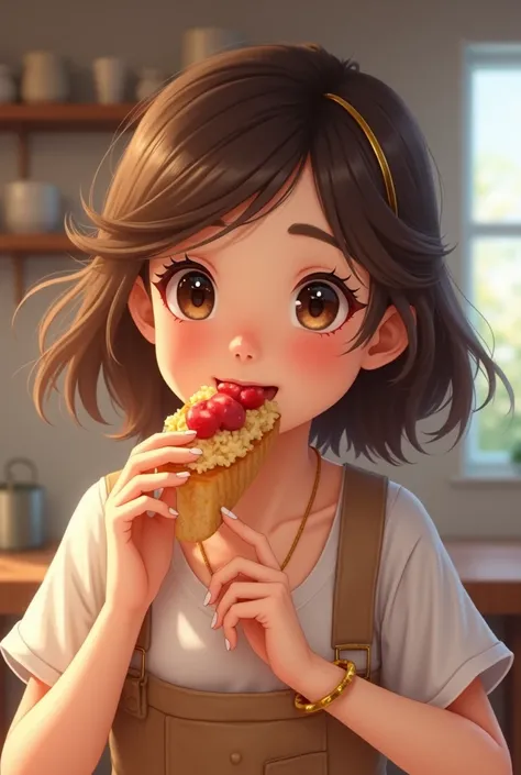 Eat a food a cute girl and not a anime