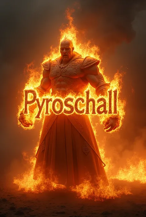 I want to have a picture where a pyro torch holds a name that says pyroschall 