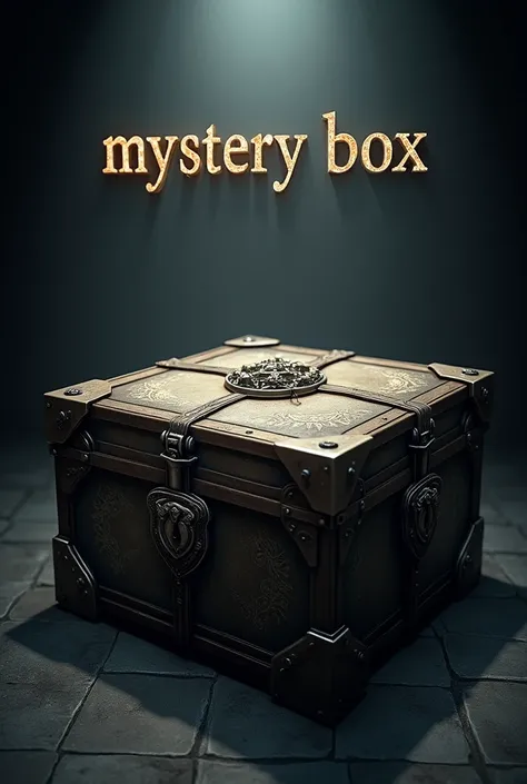 3D Poster, Written "Mystery box". 