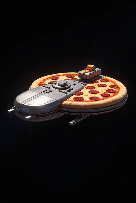 i want a spaceship that look like a pizza 