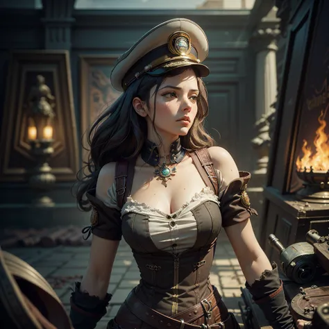 She is Admiral from naval army, century XIX, ((Best quality)), ((masterpiece)), (highly detailed:1.3), Depth-of-field, Multi-layered textures, HDR (High Dynamic Range), Ray Tracing, NVIDIA RTX, Unreal 5, Subsurface scattering, PBR Texturing, Post-processin...