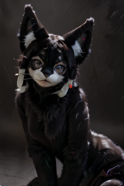 ((best quality)), ((Masterpiece)), ((not human)), dark fantasy, Furry Kisharra, ((non human)), Anthromorph, manga, anime, Natur, open field, ((Furrotica)), ((black fur)), ((kitty)), dark ebony skin, dark ebony, black ebony skin, full body,