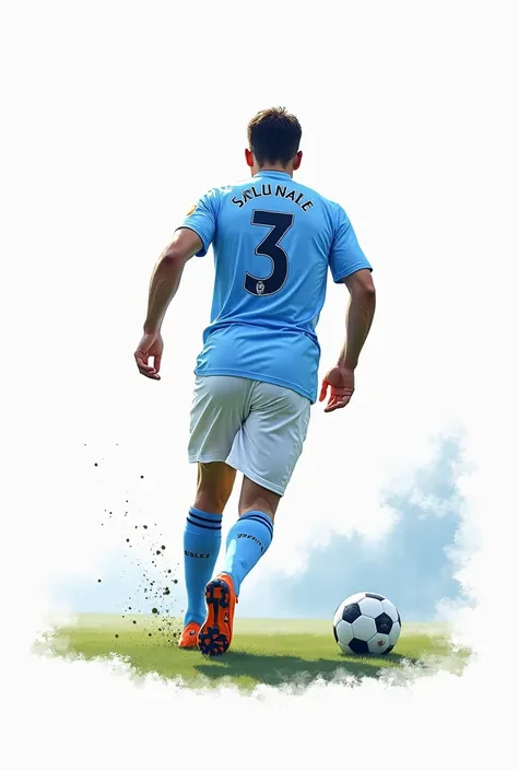 Man city kit name Fiker number 3 with animate from behind