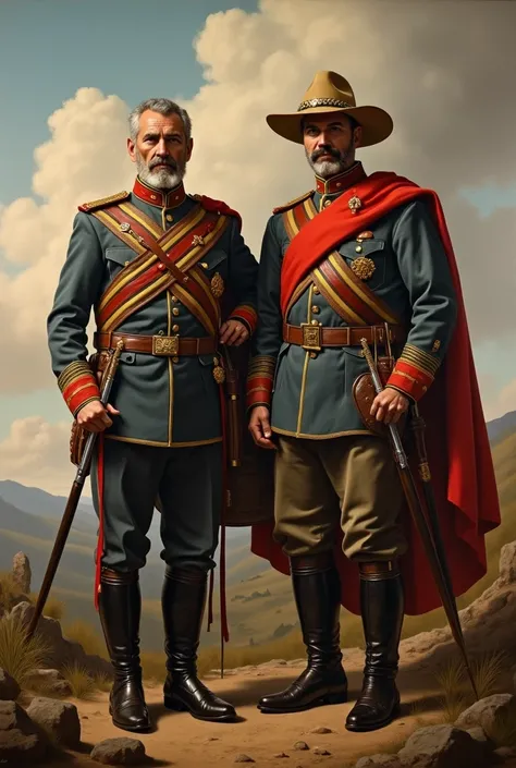 Bernardo Ohiggins with General Jose Ignacio Zenteno 
