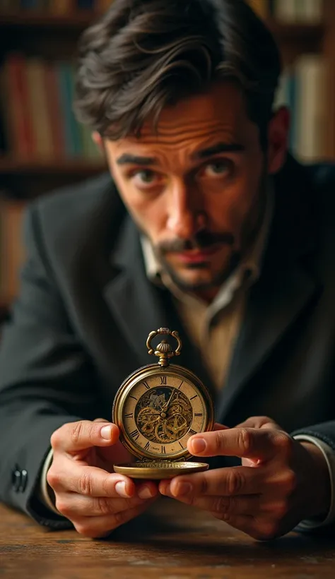 surprised, He noticed that the pocket watch had started beating again., even if only for a moment. 