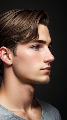 A young German man focus on the face