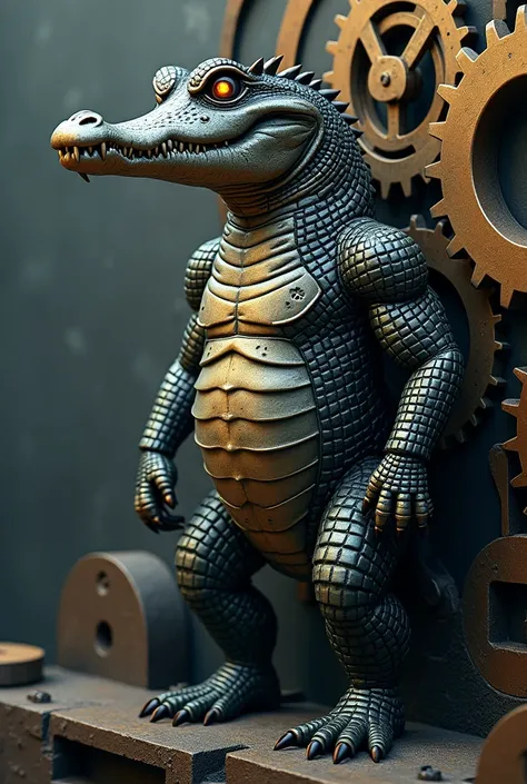 make an alligator for the symbol of a mechanical design company