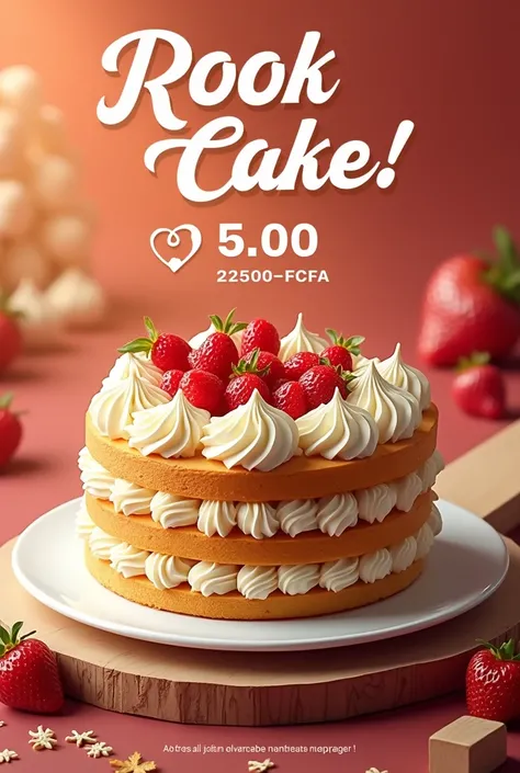 Affiche publicitaire de cake à 2500FCFA