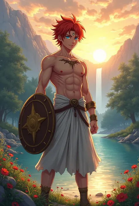 Menma Namikaze is a 1 young hero, athletic, slightly muscular and agile. Her hair is short, Red and wavy, shining in the sunlight as if it were a living fire. He has electric blue eyes, intense and full of courage and determination. His Caucasian skin is h...