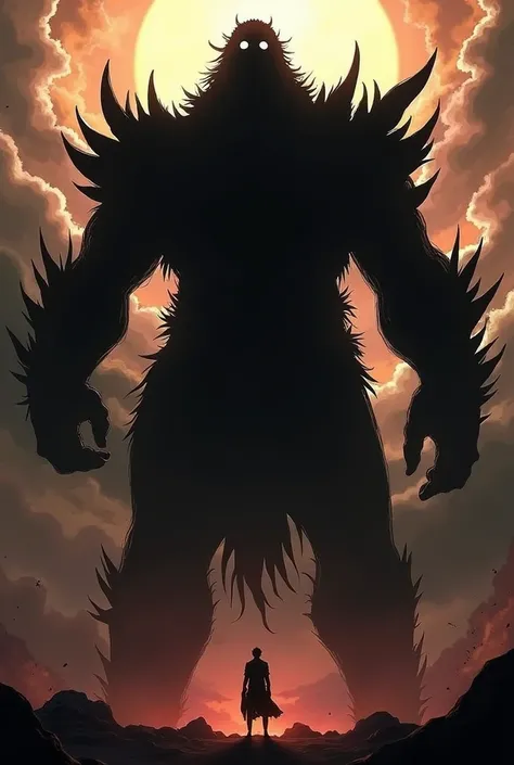 Silhouette of eren yaeger final form titan
