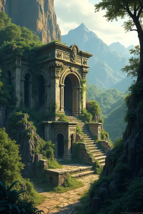 Hello, I would like you to illustrate me an image with a lost city in the Sierra Nevada of Santa Marta in order to get a tattoo., thank you