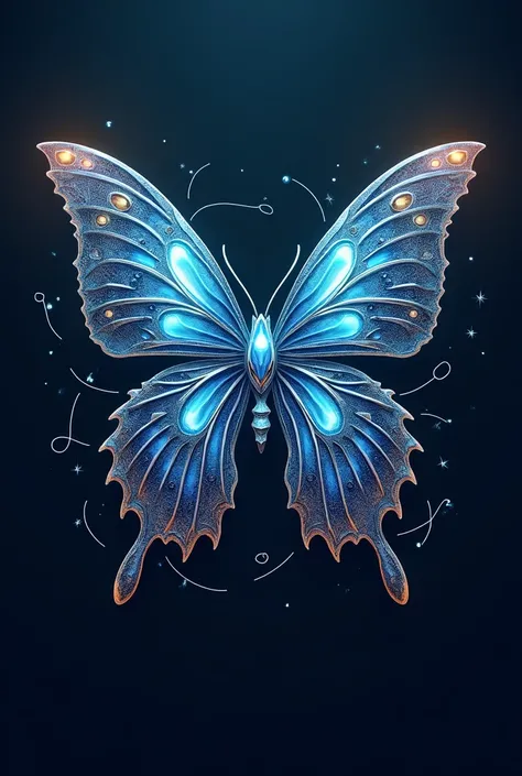 team logo with butterfly effect theme, very detailed artwork