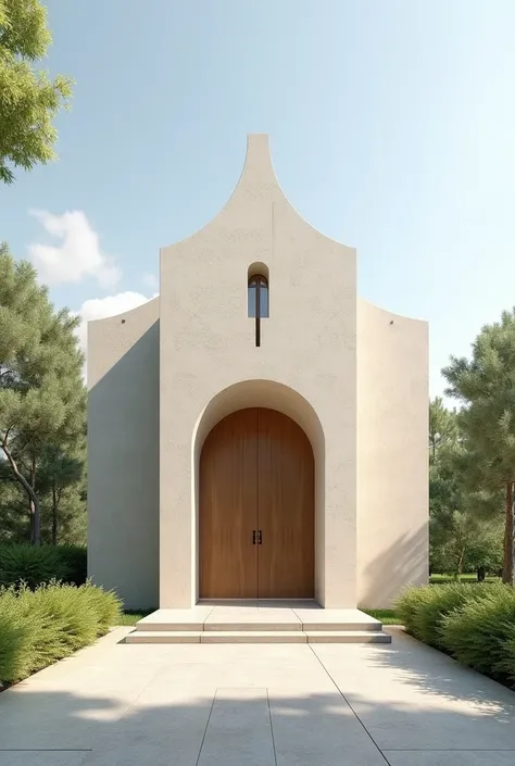 Create an ecumenical chapel facade design simple