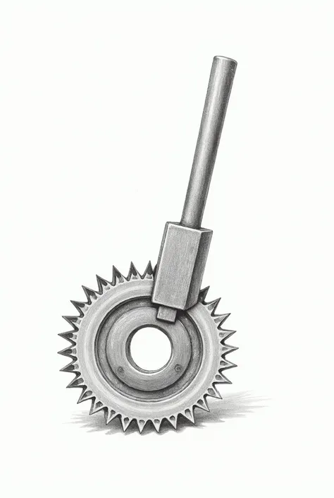 generate a wheel dresser tool pencil drawing  